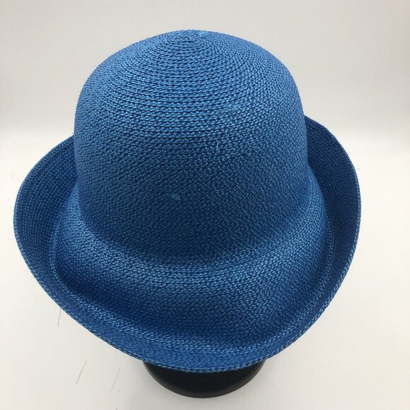 Vintage Blue Cloche Hat 100% Polypropylene | Made in Taiwan | Coastal Grandma main image 9